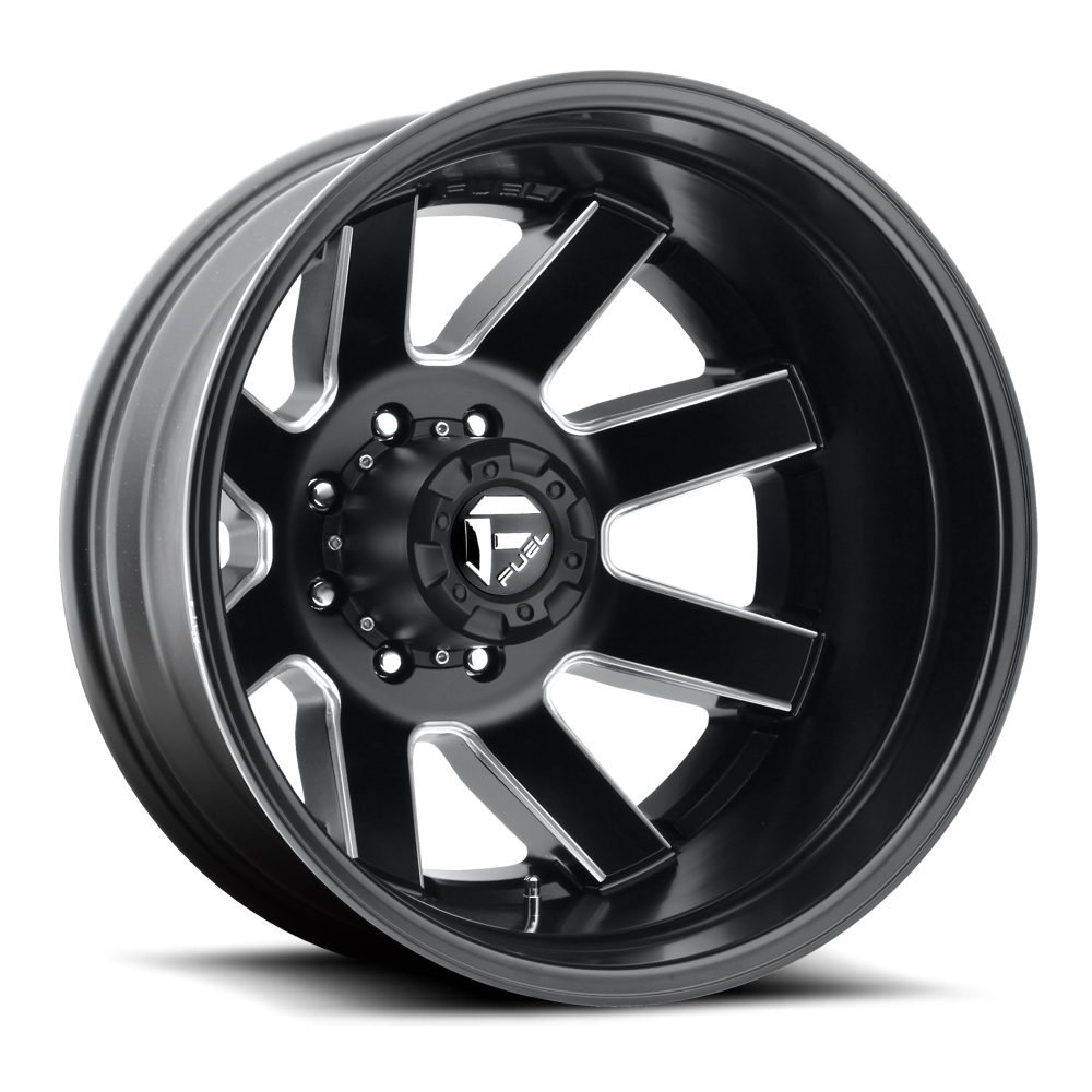 FUEL MAVERICK DUALLY REAR D538 8 LUG Black & Milled